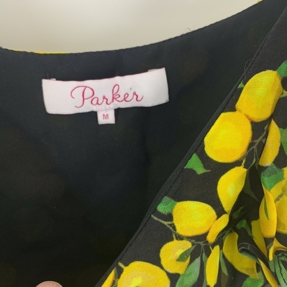 PARKER SLEEVELESS RUFFLE SPAGHETTI STRAPS WITH LEMONS - Picture 6 of 6